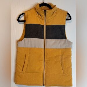 Staccato Retro Colorblock Corduroy Puffer Gorpcore Vest - Small